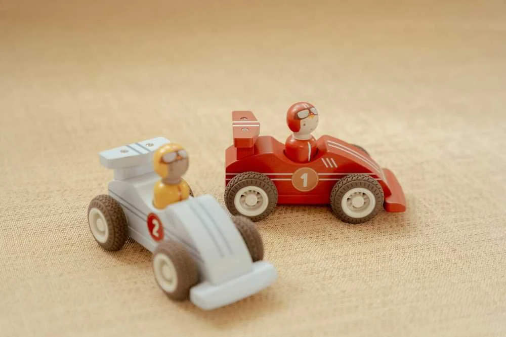 Mediniai lenktyniniai automobiliai Little Dutch 2vnt
