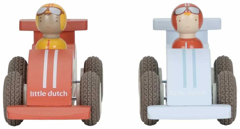 Mediniai lenktyniniai automobiliai Little Dutch 2vnt