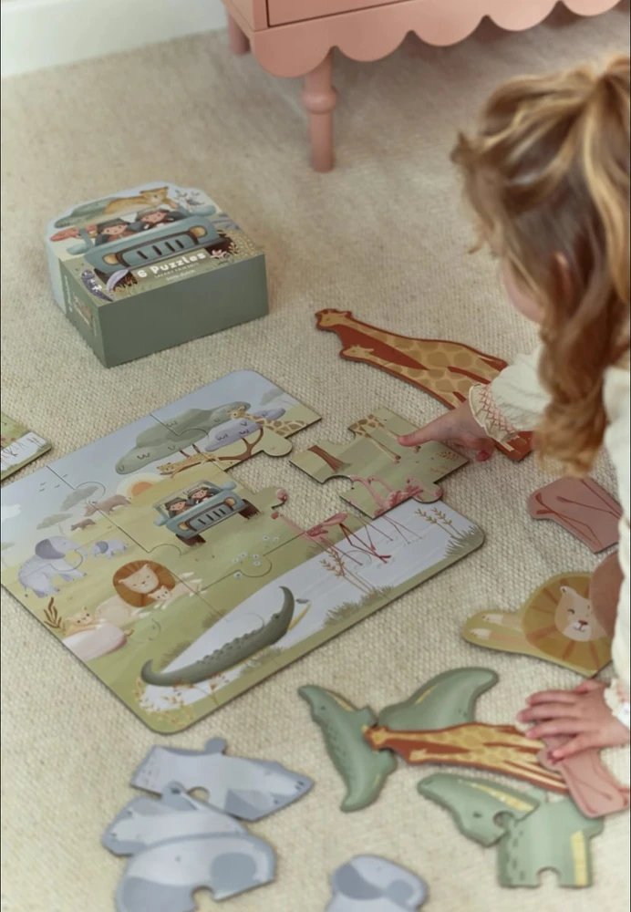 Dėlionė Little Dutch - puzzle XL vaikams | Safari Friends FSC