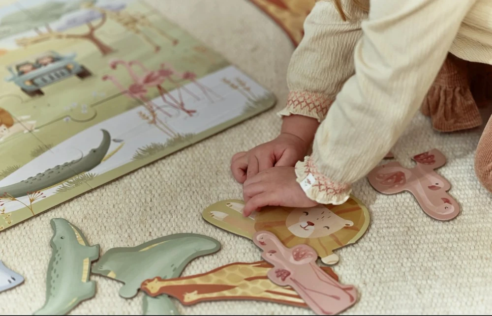 Dėlionė Little Dutch - puzzle XL vaikams | Safari Friends FSC