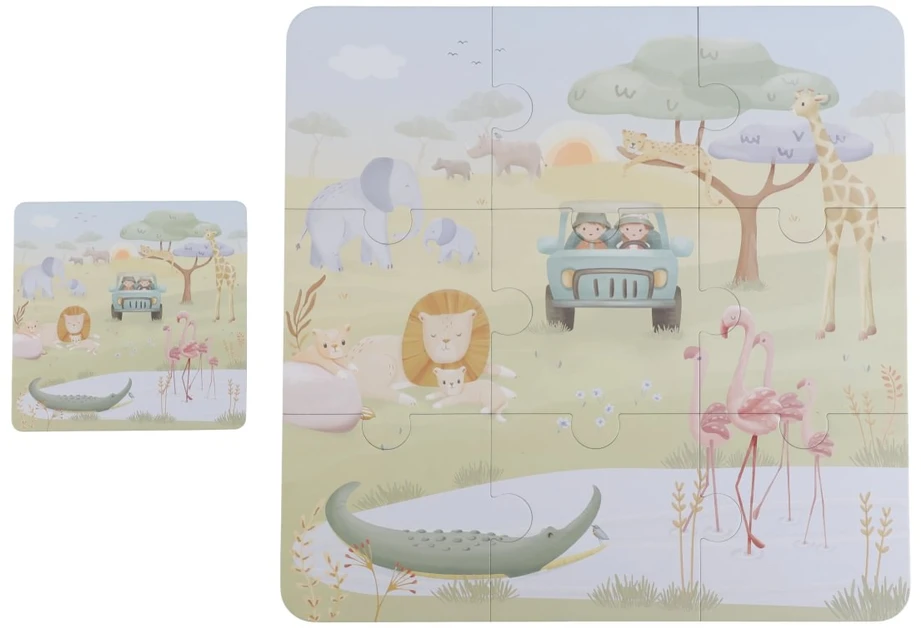 Dėlionė Little Dutch - puzzle XL vaikams | Safari Friends FSC
