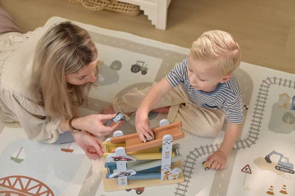 Mėlyna Little Dutch Mašinėlių trasa-nuokalnė ´Mėlyna´