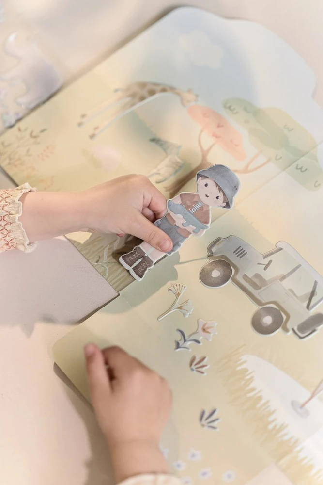 Little Dutch Reusable Sticker Story Booklet ´Safari Friends´