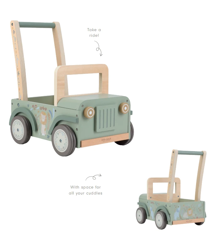 Little Dutch Safari Push Car ´Safari Friends´ FSC wood