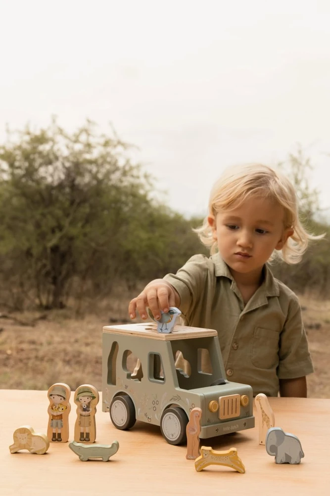 Little Dutch Shape Sorter Safari Car ´Safari Friends´ FSC