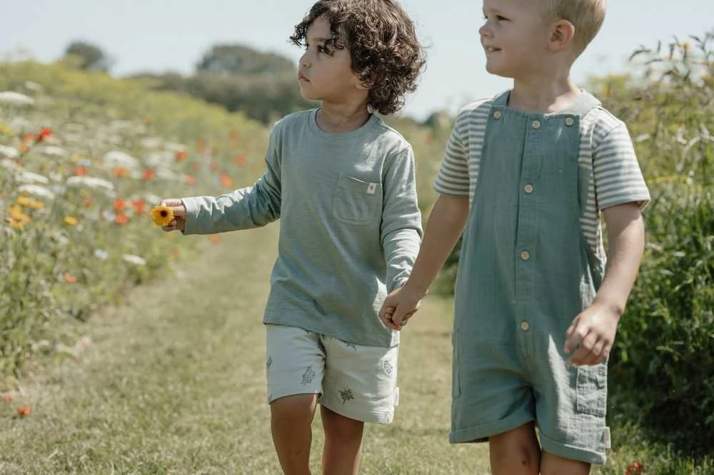 Little Dutch Marškiniai trumpomis rankovėmis ´Forest Žalias Stripe´ - 98