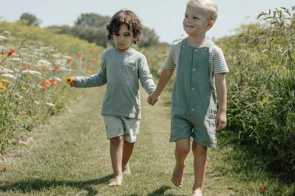 Little Dutch Marškiniai trumpomis rankovėmis ´Forest Žalias Stripe´ - 98