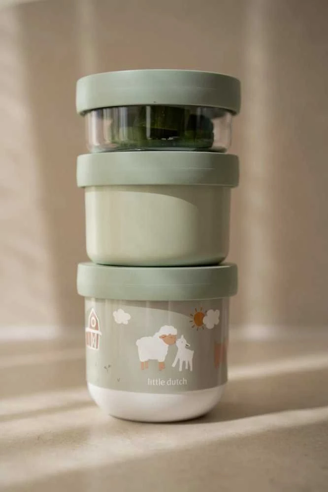 Rosti Mepal Mepal 3 dalių užkandžių dėžučių rinkinys vaikams ‘Little Farm’