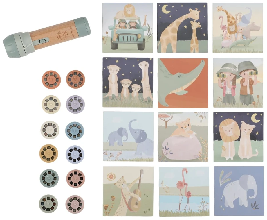 Little Dutch Stories Projektorius Flashlight ´Safari Friends´
