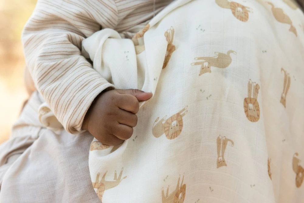 Little Dutch Swaddle muslin `Safari Leo´ 120 x 120 cm