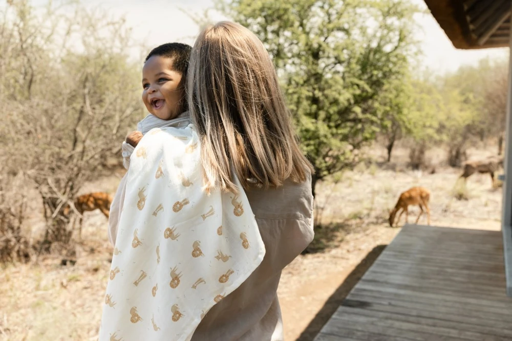 Little Dutch Swaddle muslin `Safari Leo´ 120 x 120 cm