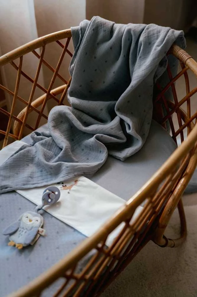 Little Dutch sauskelnės 120x120 cm su „Pure Denim“ Mėlyna raštu