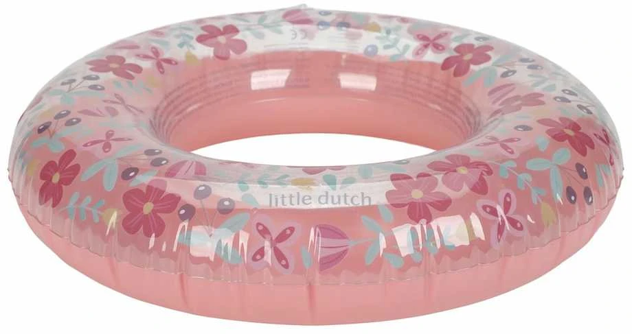 Rožinė Little Dutch Pripučiamas ratas ´Rožinė Flowers´