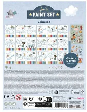 Little Dutch Vanduo Paint Set ´Jim &amp; Vehicles´