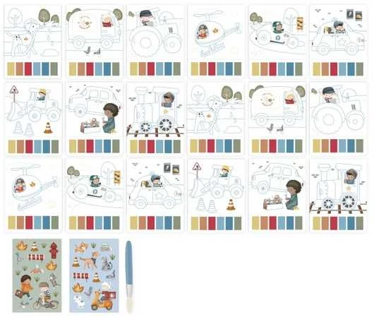 Little Dutch Vanduo Paint Set ´Jim &amp; Vehicles´