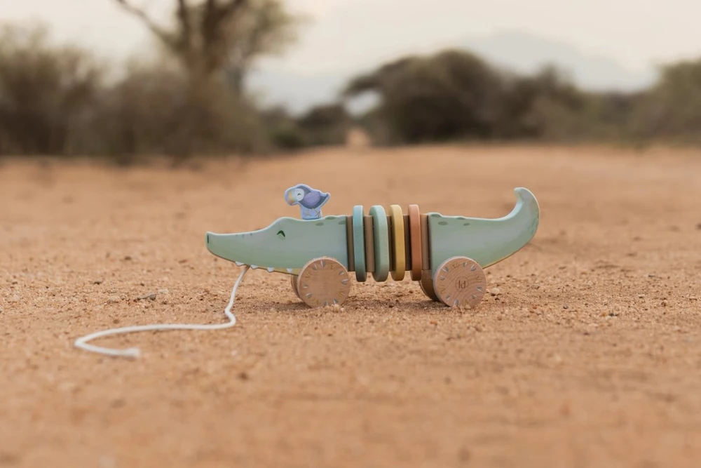 Little Dutch Wooden Pull Crocodile `Safari Friends` FSC