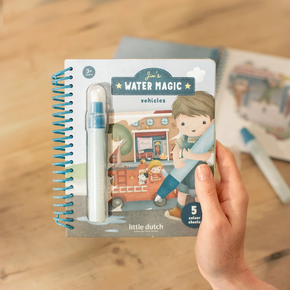 Little Dutch Watercolor Book ´Jim &amp; Vehicles´