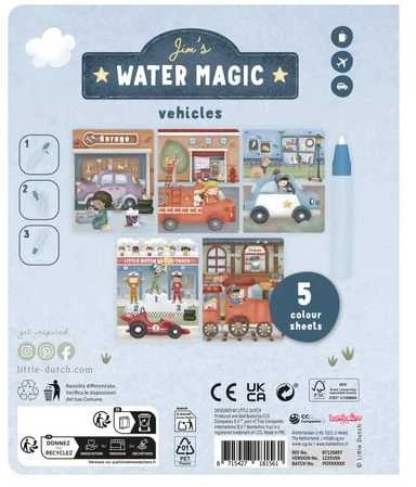 Little Dutch Watercolor Book ´Jim &amp; Vehicles´