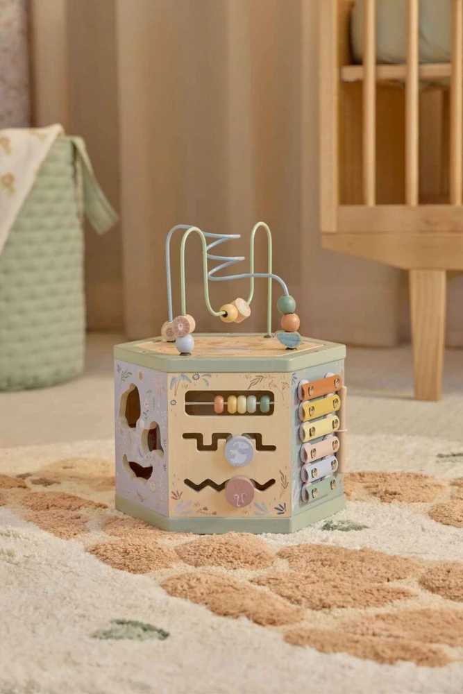 Little Dutch Wooden Activity Cube Hexagon shape ´Safari Friends´ FSC