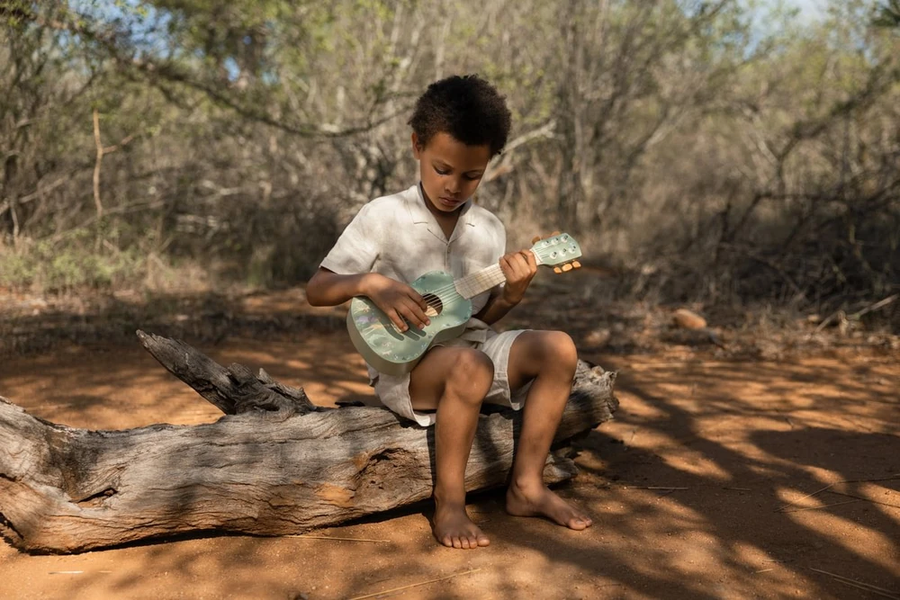 Little Dutch Wooden Guitar ´Safari Friends Žalias´ FSC