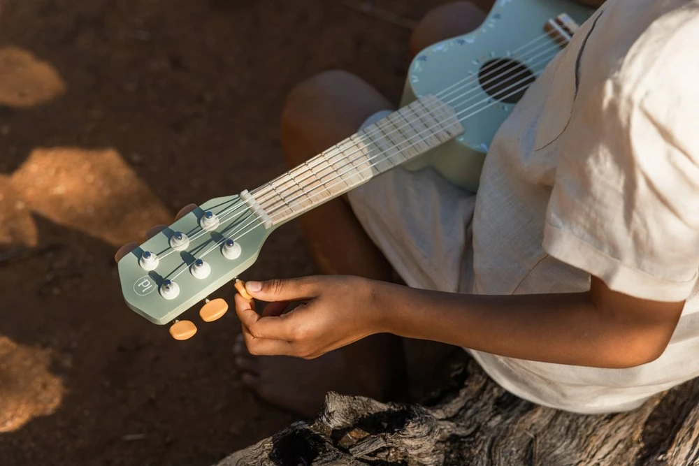 Little Dutch Wooden Guitar ´Safari Friends Žalias´ FSC