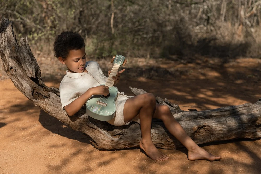 Little Dutch Wooden Guitar ´Safari Friends Žalias´ FSC