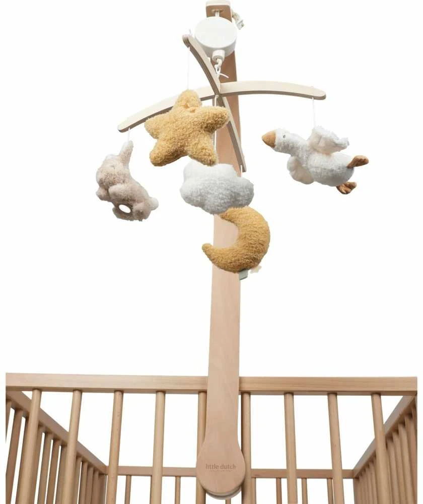 Little Dutch Medinė muzikinė karuselė ´Newborn Naturals´