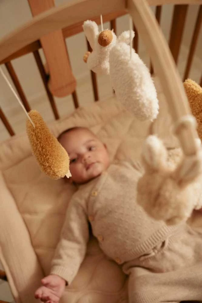 Little Dutch Medinė muzikinė karuselė ´Newborn Naturals´