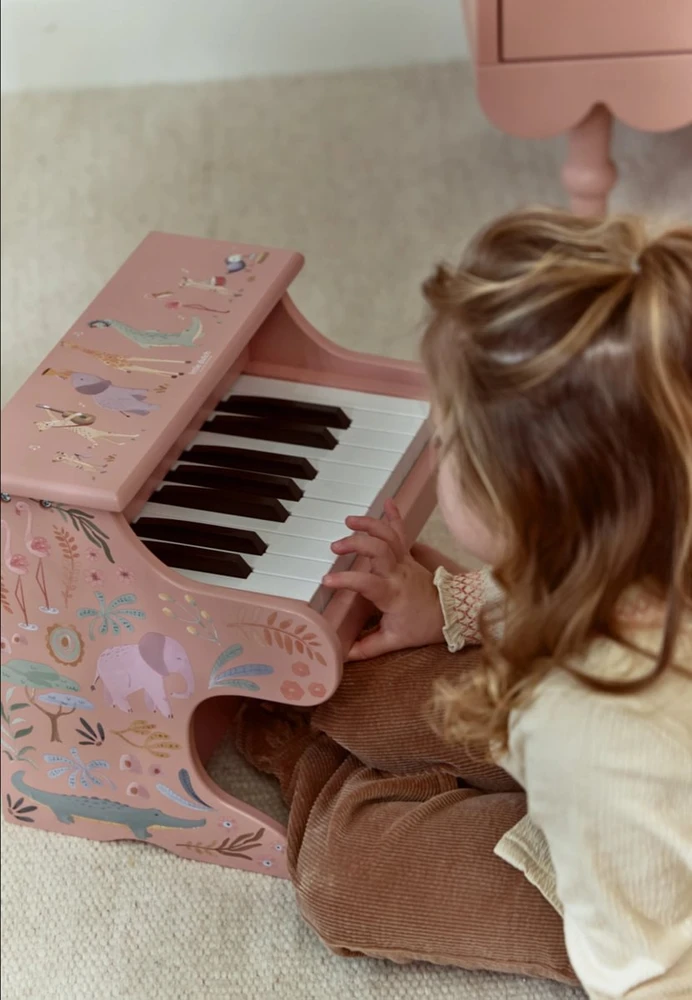 Little Dutch Wooden Piano ´Safari Friends Rožinė´ FSC