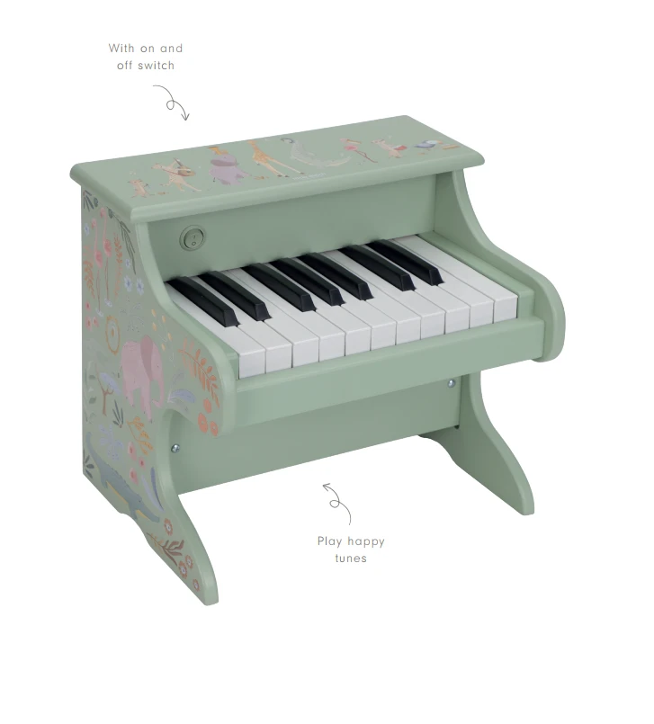 Little Dutch Wooden Piano ´Safari Friends Žalias´ FSC