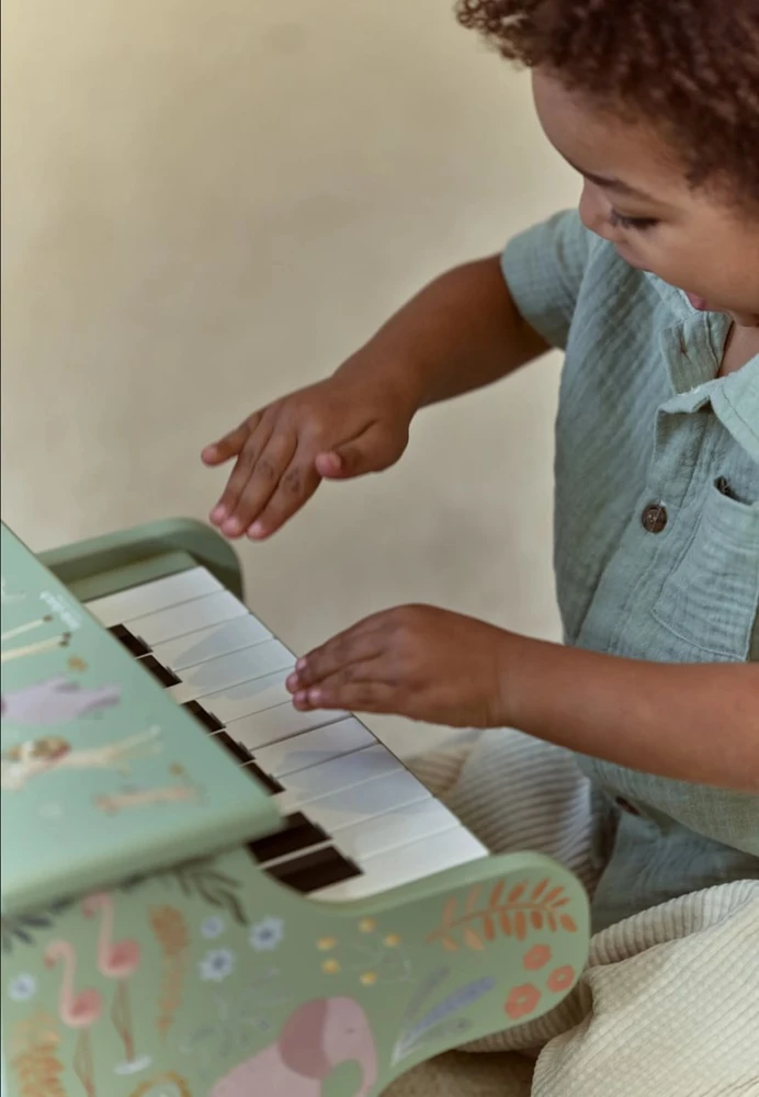 Little Dutch Wooden Piano ´Safari Friends Žalias´ FSC