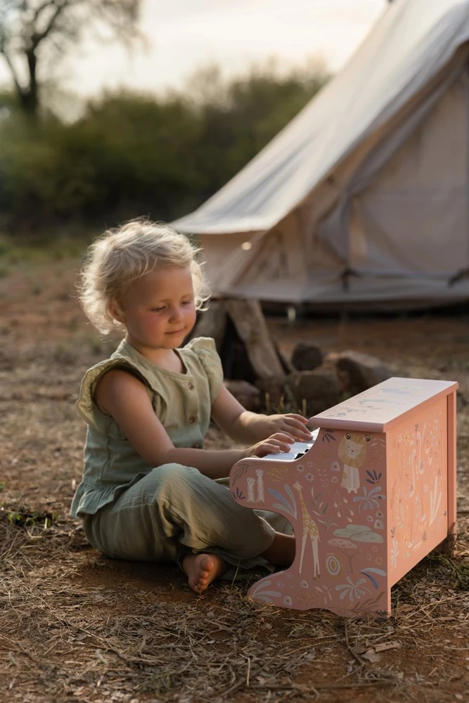 Little Dutch Wooden Piano ´Safari Friends Rožinė´ FSC
