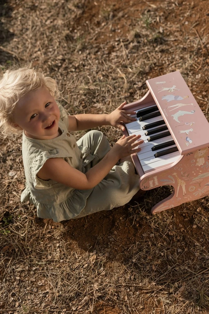 Little Dutch Wooden Piano ´Safari Friends Rožinė´ FSC
