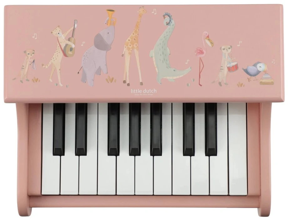 Little Dutch Wooden Piano ´Safari Friends Rožinė´ FSC