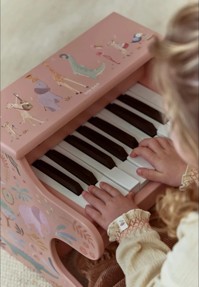 Little Dutch Wooden Piano ´Safari Friends Rožinė´ FSC