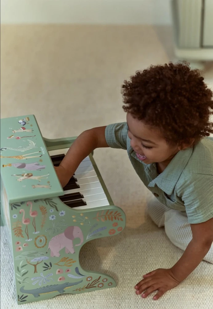 Little Dutch Wooden Piano ´Safari Friends Žalias´ FSC