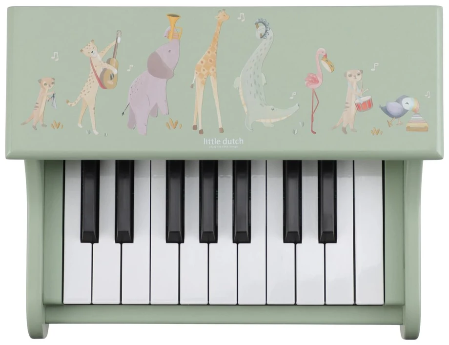 Little Dutch Wooden Piano ´Safari Friends Žalias´ FSC