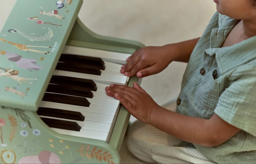 Little Dutch Wooden Piano ´Safari Friends Žalias´ FSC