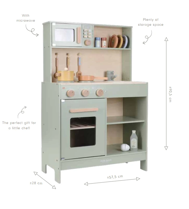 Little Dutch Medinė žaidimų virtuvėlė ´Mint´