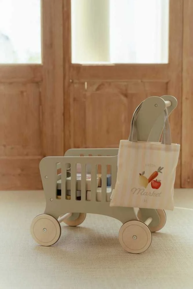 „Little Dutch“ medinis pirkinių vežimėlis