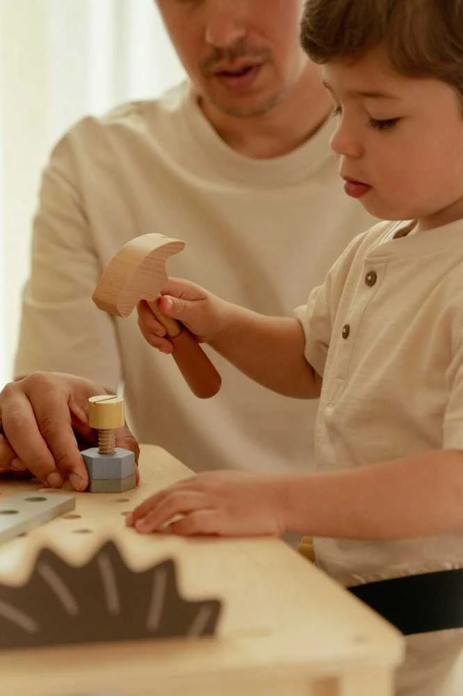 Little Dutch medinis darbastalis su įrankiais