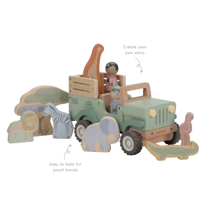 Little Dutch Safari Car with Animals ´Safari Friends´ FSC wood