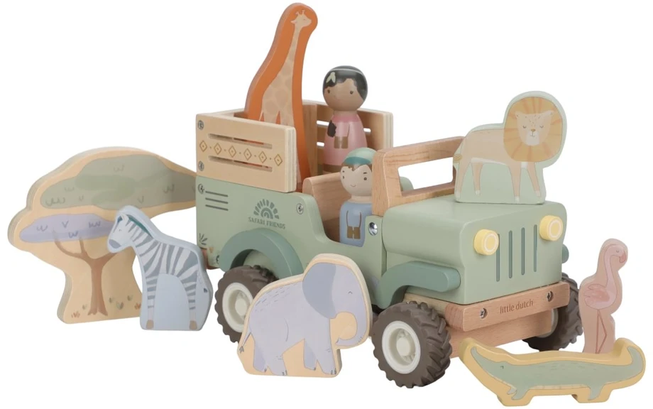 Little Dutch Safari Car with Animals ´Safari Friends´ FSC wood