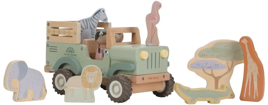 Little Dutch Safari Car with Animals ´Safari Friends´ FSC wood