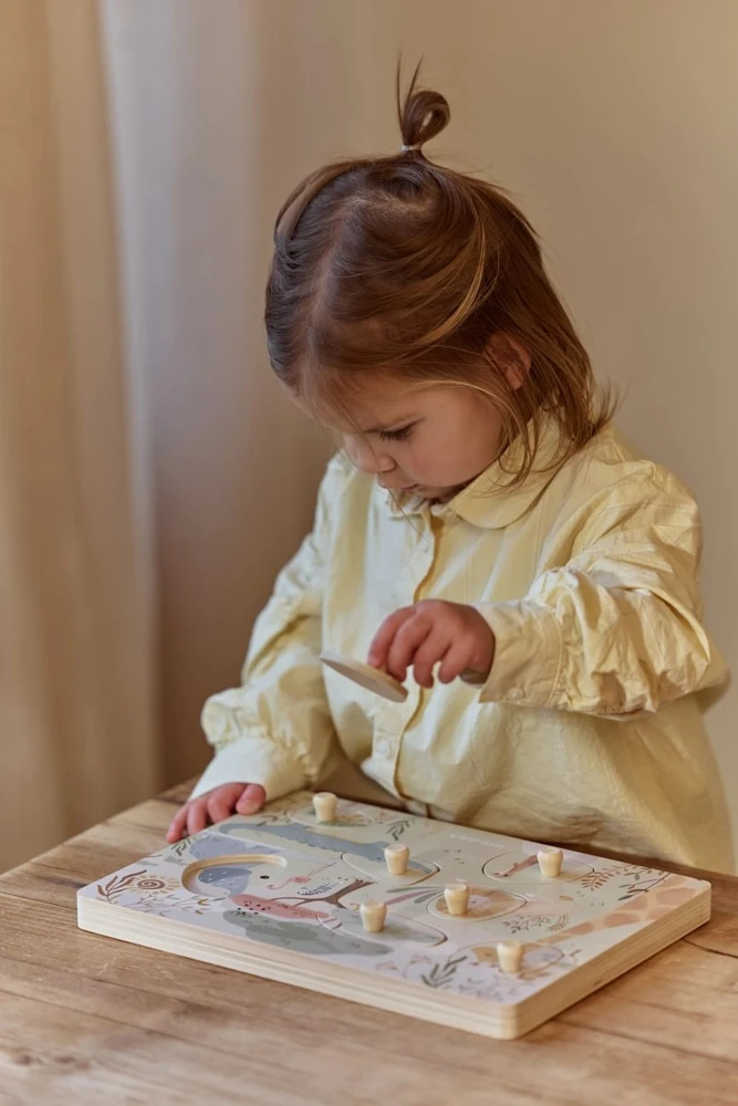 Little Dutch - puzzle dźwiękowe XL | Safari Friends FSC