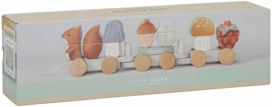 Little Dutch Kaladėlių traukinukas Voveriukas