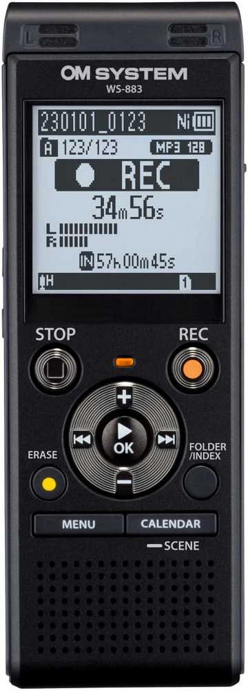 Diktofonas Olympus | Digital Voice Recorder | WS-883 | Juodas | MP3 playback
