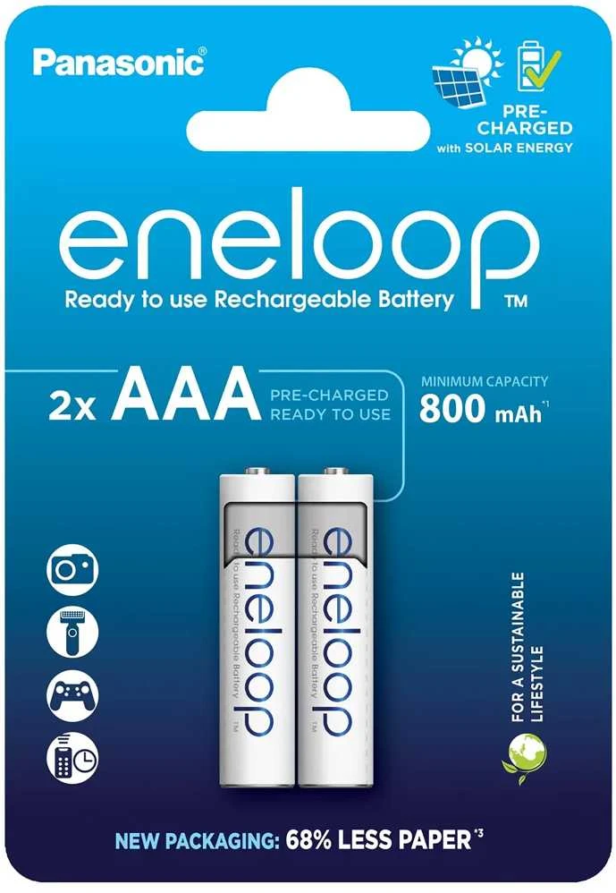 „Panasonic“ | Įkraunamos baterijos | ENELOOP BK-4MCDE/2BE | AAA | 800 mAh | 2 vnt.