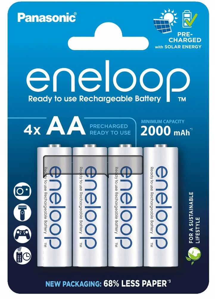 „Panasonic“ | Įkraunamos baterijos | ENELOOP BK-3MCDE/4BE | AA | 2000 mAh | 4 vnt.