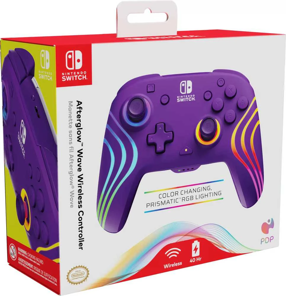 PDP Afterglow Wave belaidis valdiklis, skirtas Nintendo Switch, Violetinė